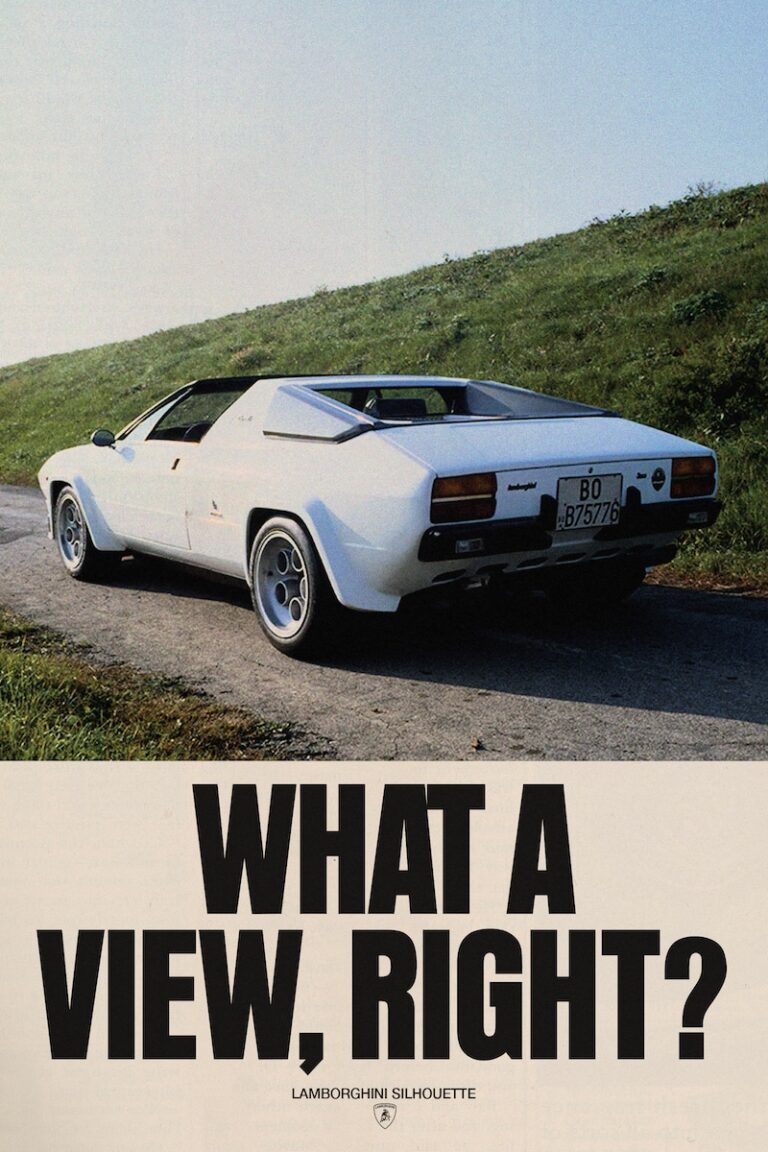 Lamborghini Silhouette ‘What A View’ Poster