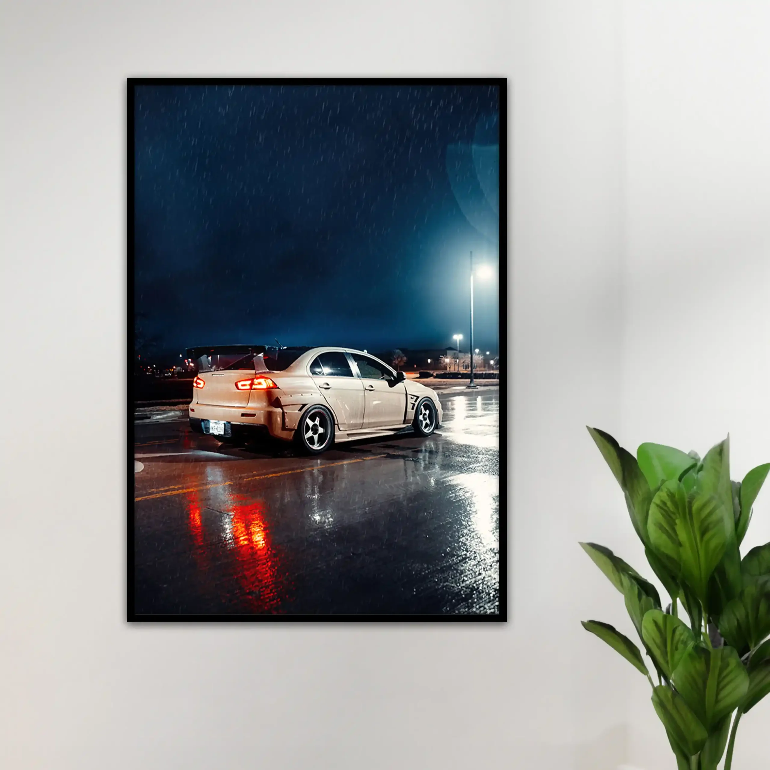 Mitsubishi Evo X ‘Rainy Roads’ Poster