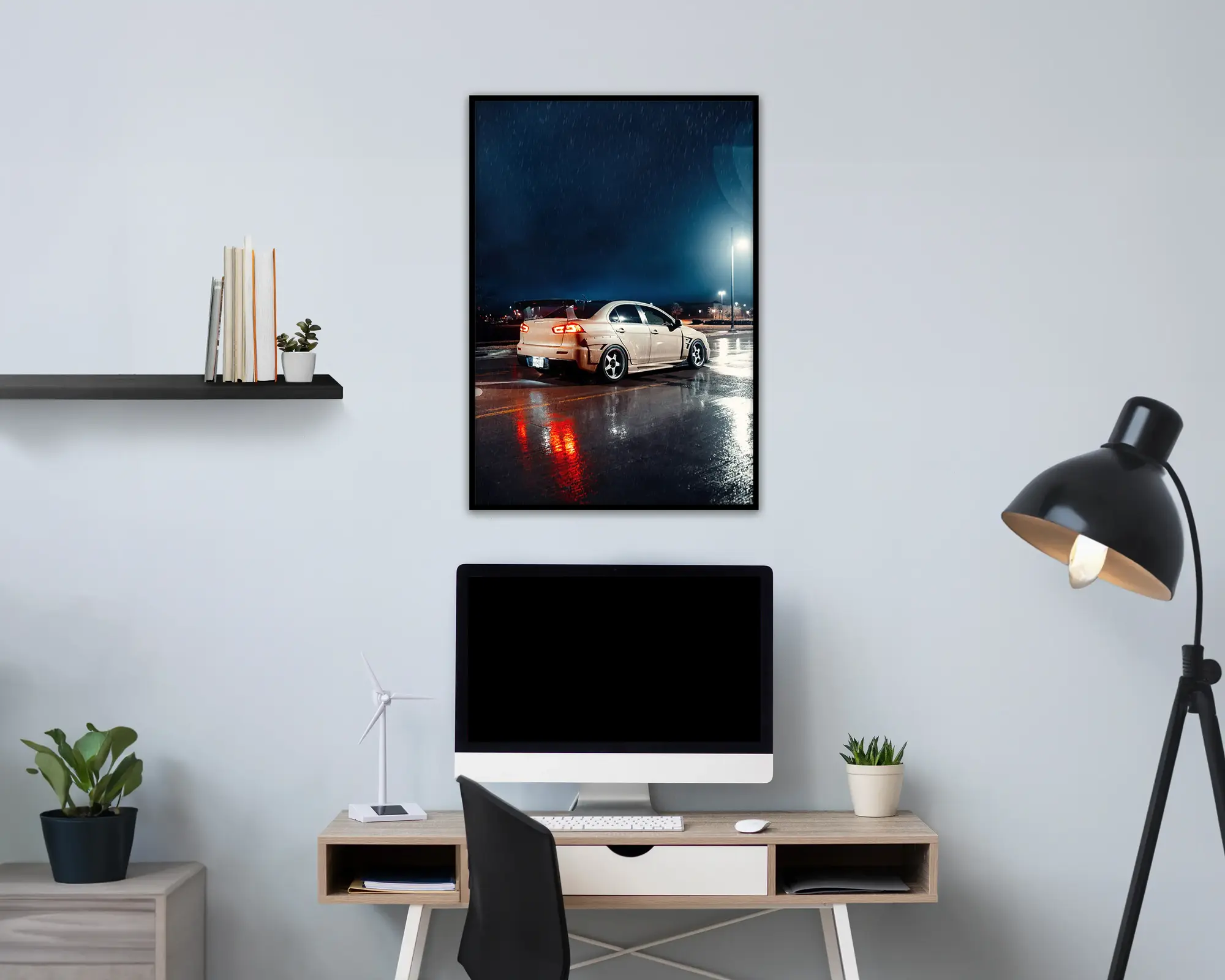 Mitsubishi Evo X ‘Rainy Roads’ Poster