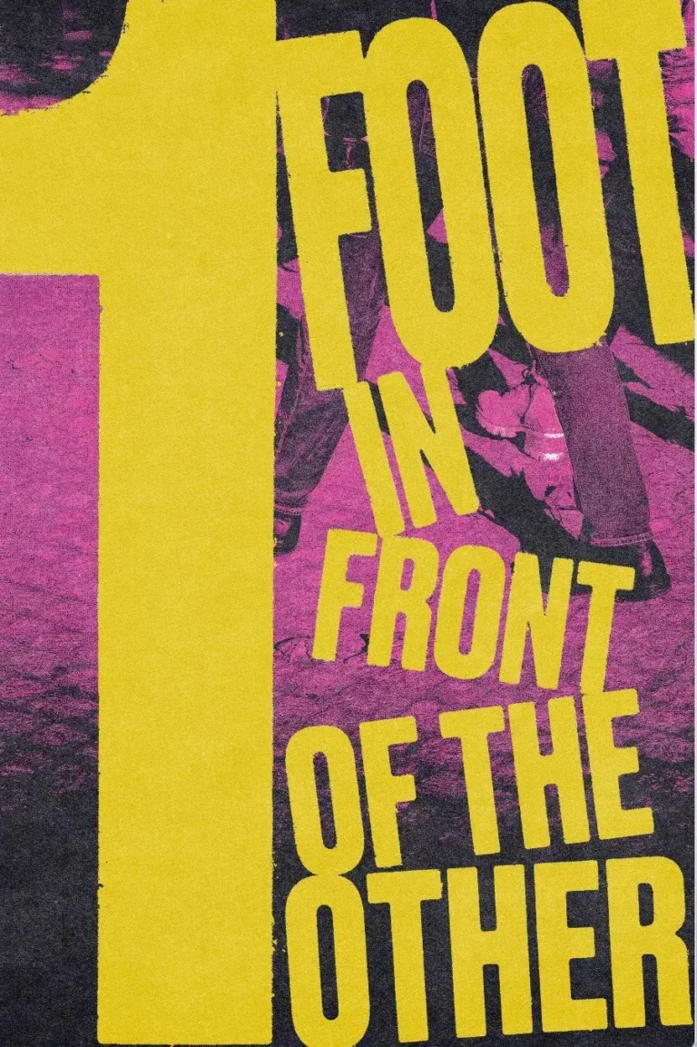 1 Foot In Front of the Other Yellow Poster