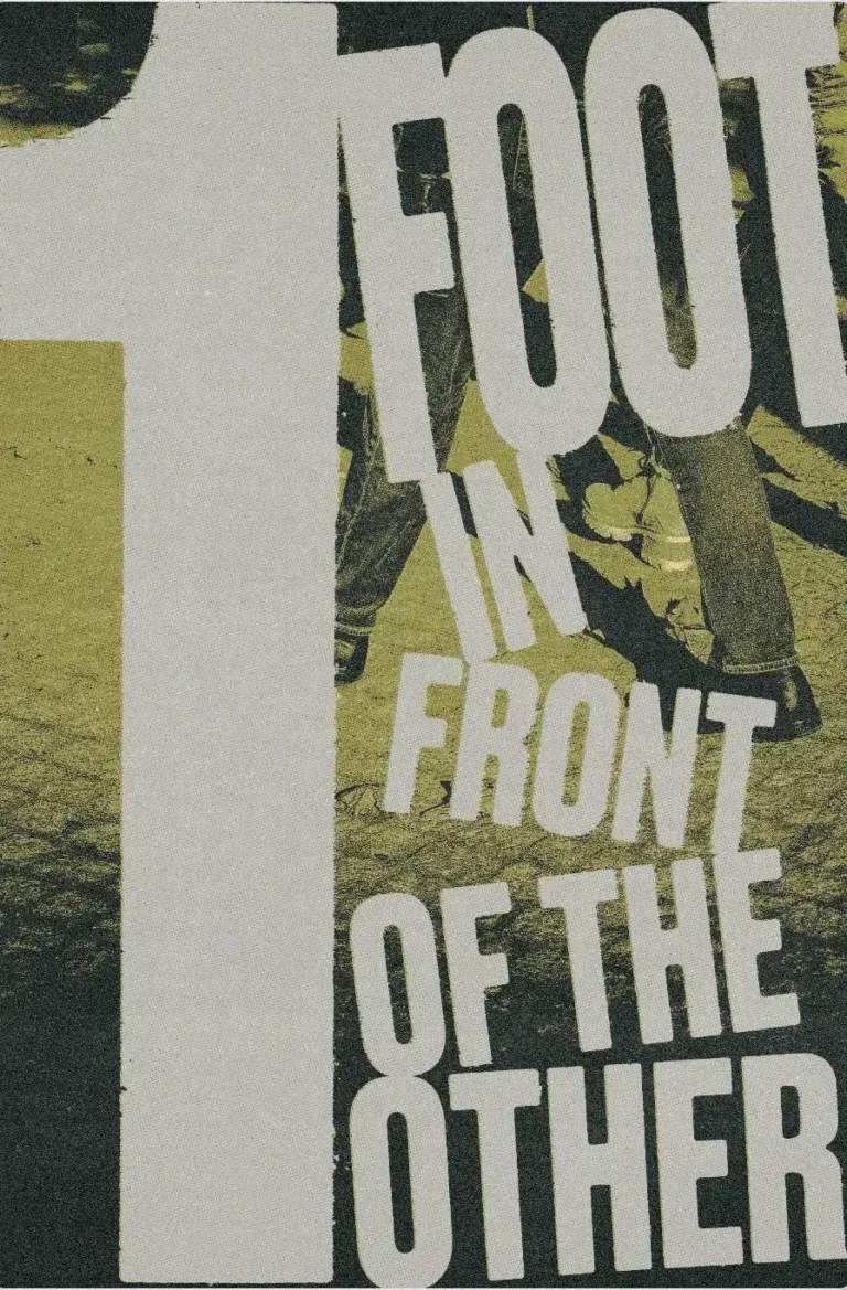 1 Foot In Front of the Other Green Poster