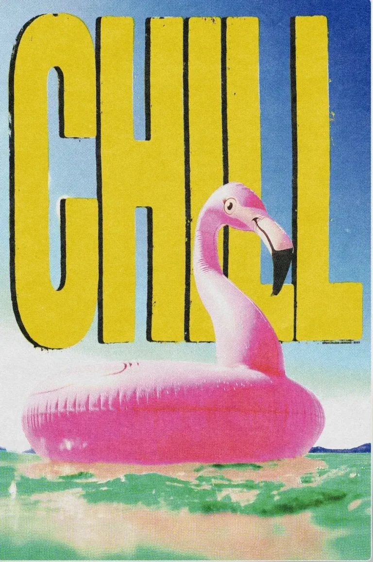 Flamingo Inflated ‘CHILL’ Poster