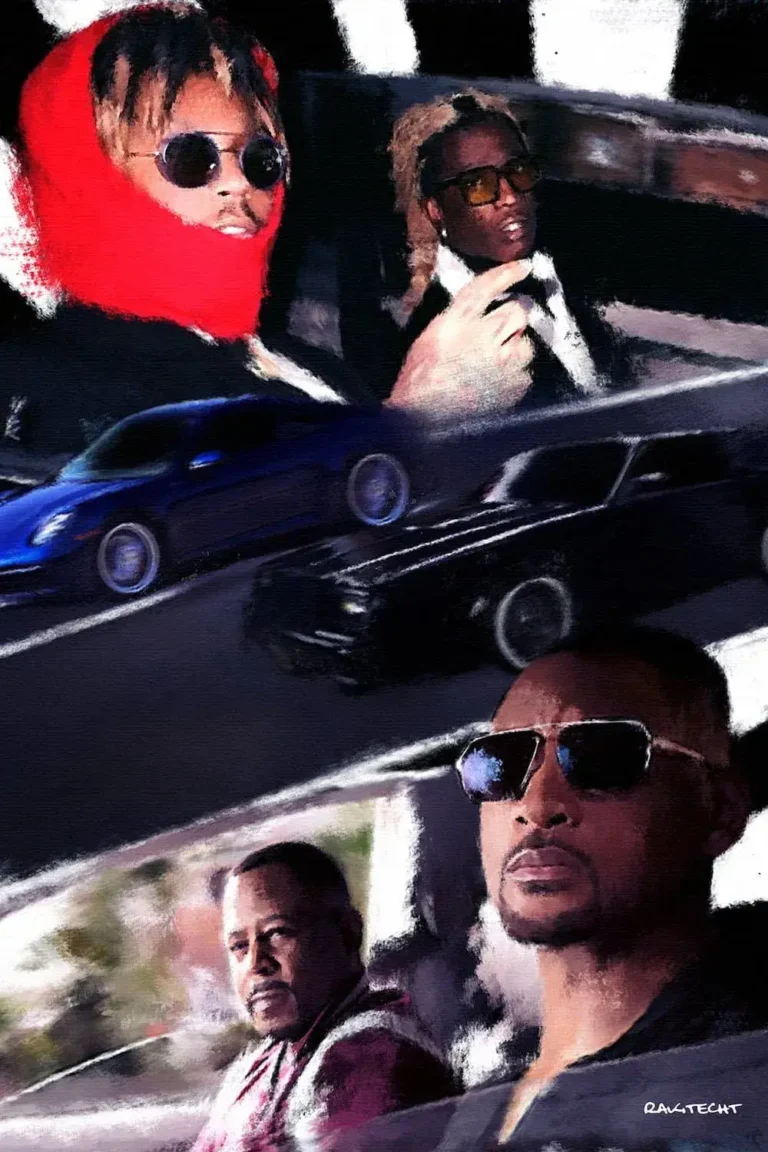 Juice WRLD x Young Thug x Will Smith ‘Bad Boys’ Painting Poster