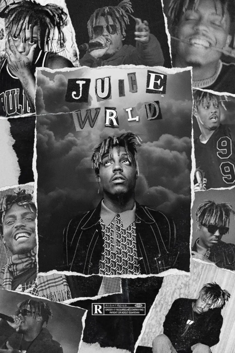 Juice WRLD B&W Collage Poster