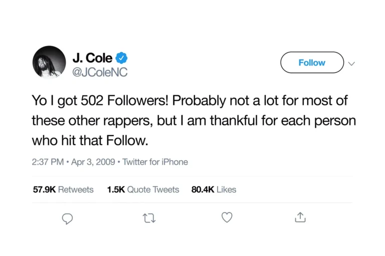J. Cole ‘502 Followers’ Tweet Poster