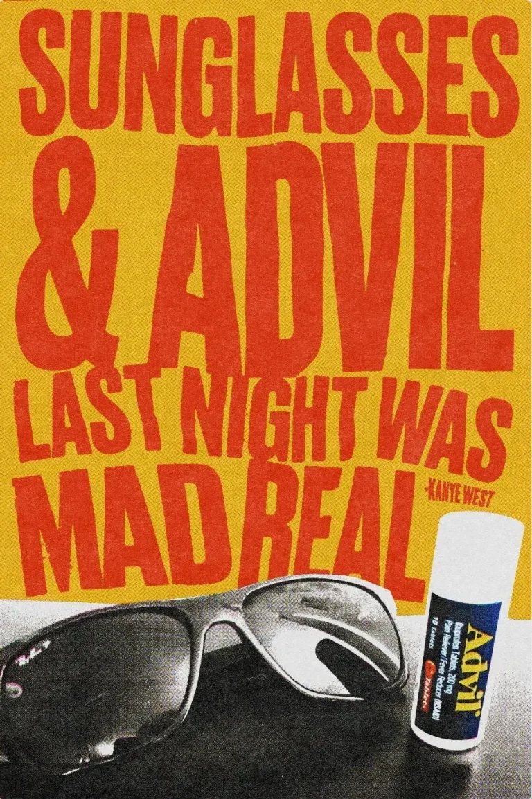 Kanye ‘Sunglasses and Advil’ Poster