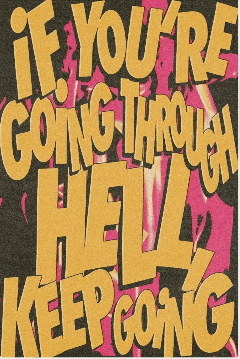 Keep Going ‘Motivation’ Yellow Poster