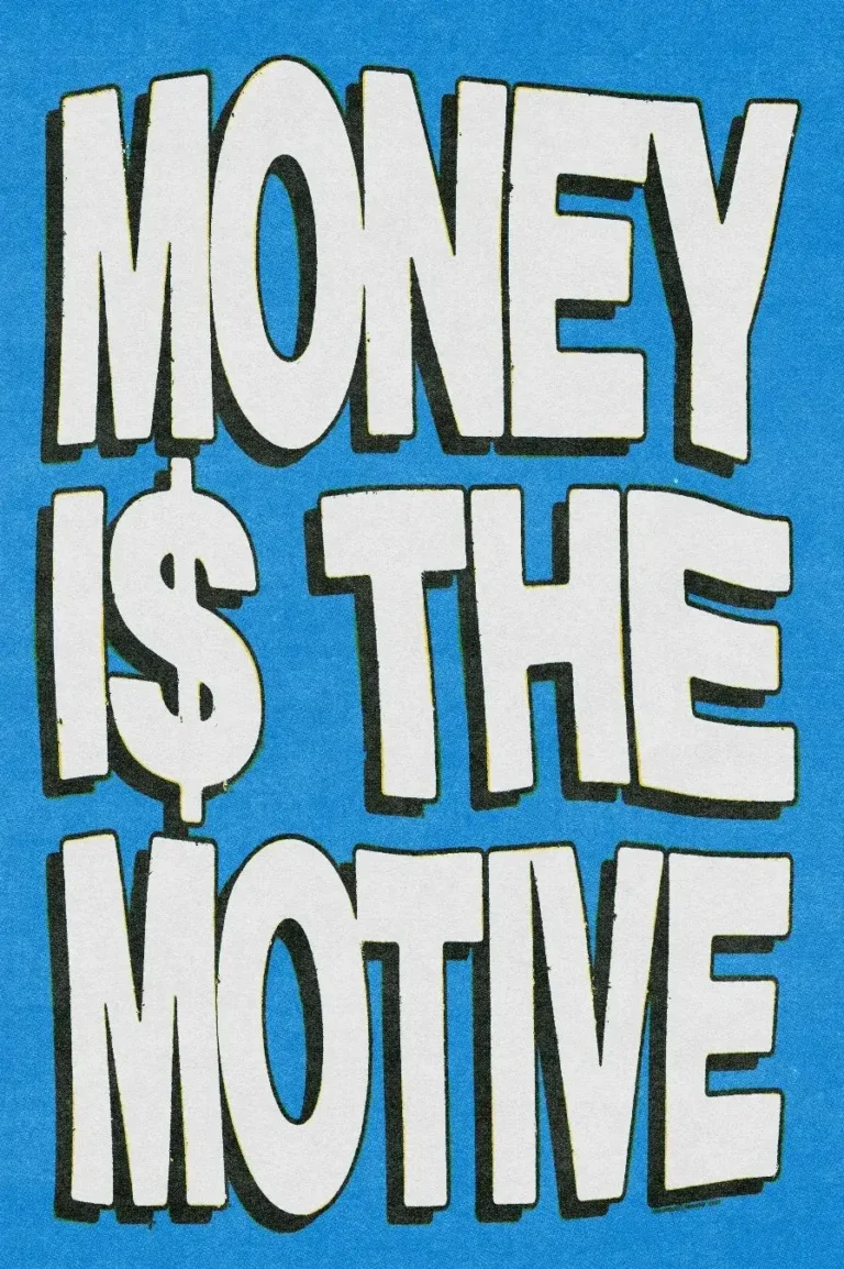 Money I$ The Motive Blue Poster