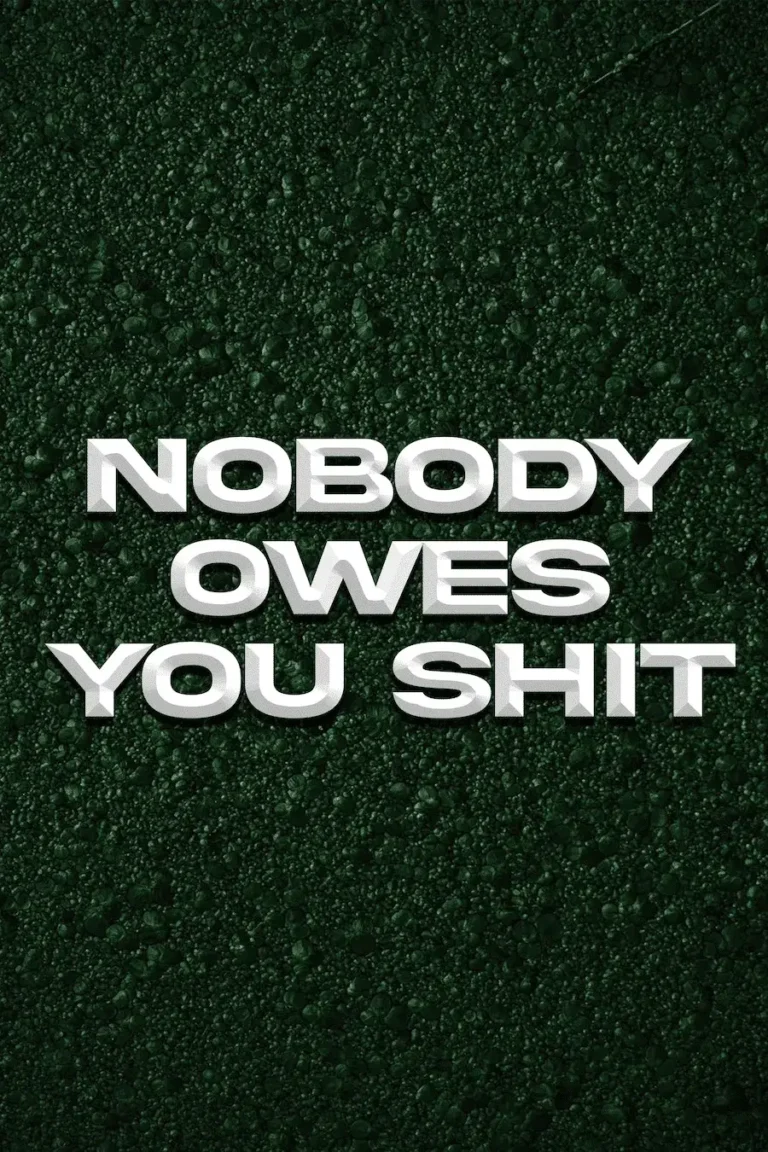 Nobody Owe’s You Shit’ Poster V3
