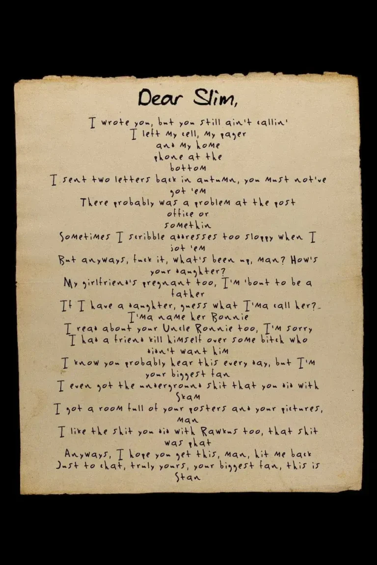 Eminem ‘Letter from Stan’ Poster