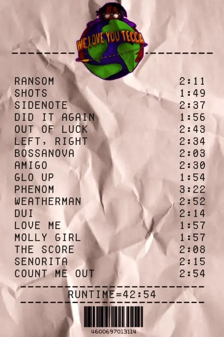 Lil Tecca ‘We Love You Tecca’ Receipt Poster