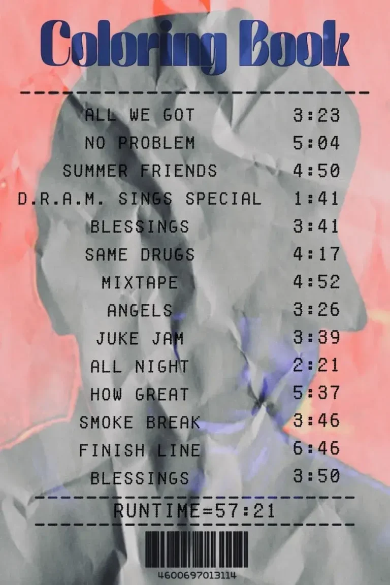 Chance The Rapper ‘Coloring Book’ Receipt Poster