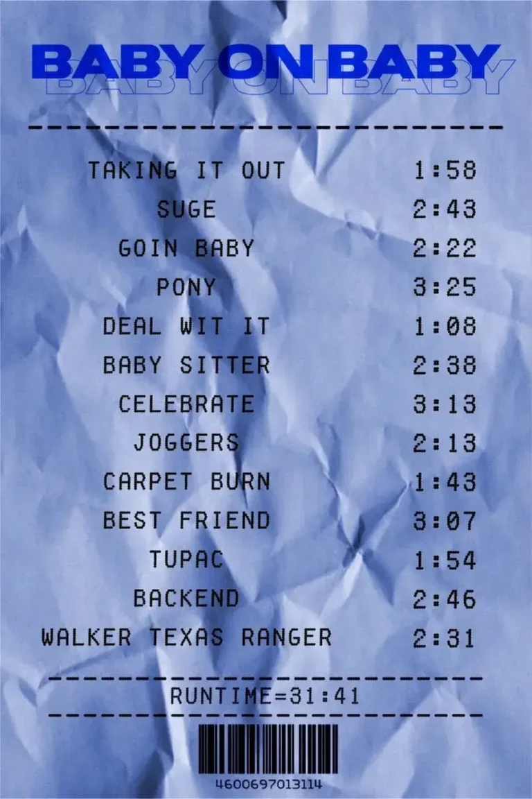 DaBaby ‘Baby On Baby’ Receipt Poster