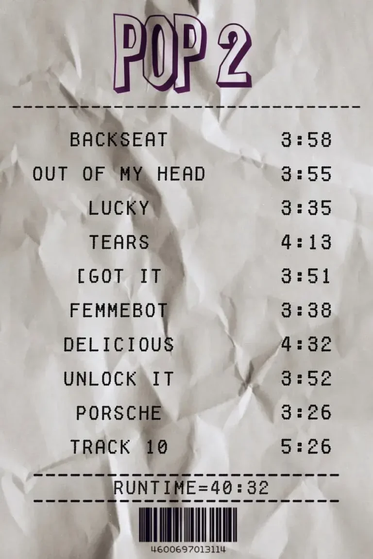 Charli XCX ‘Pop 2’ Receipt Poster