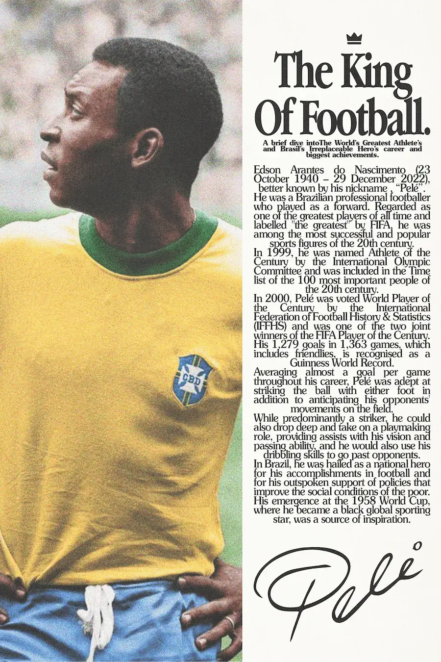 Pelé ‘King Of Football’ Poster