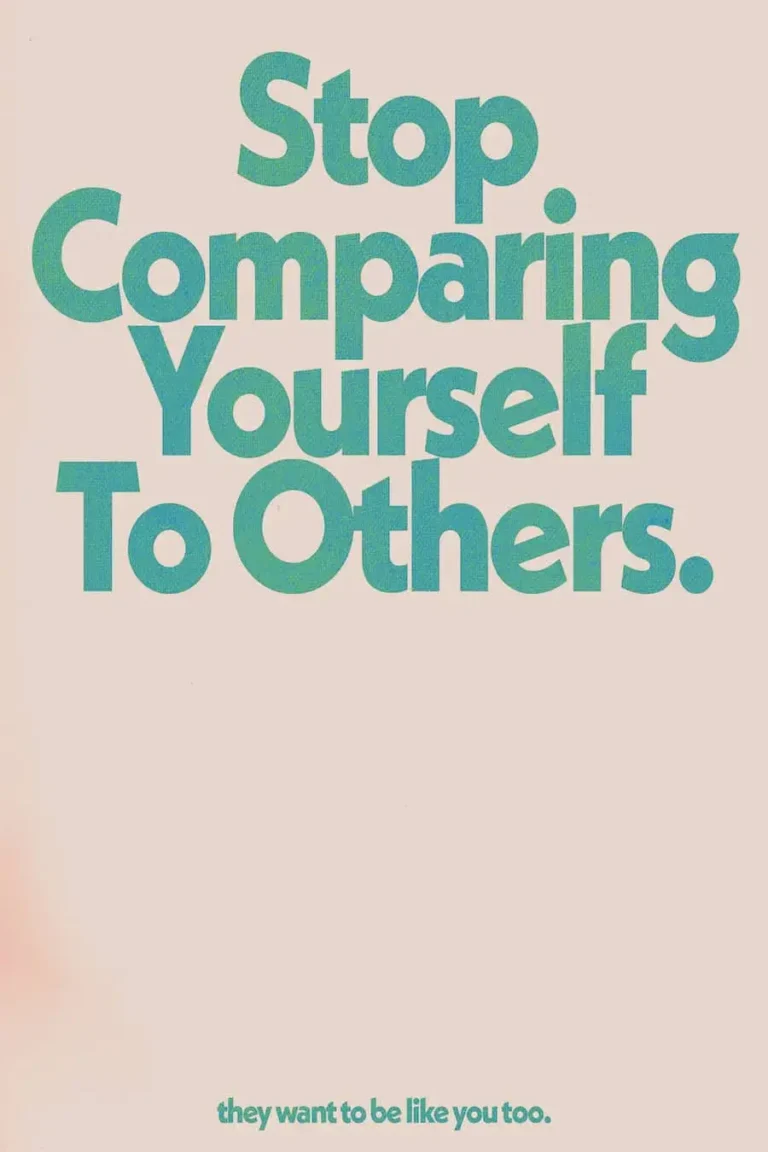 Stop Comparing’ Poster