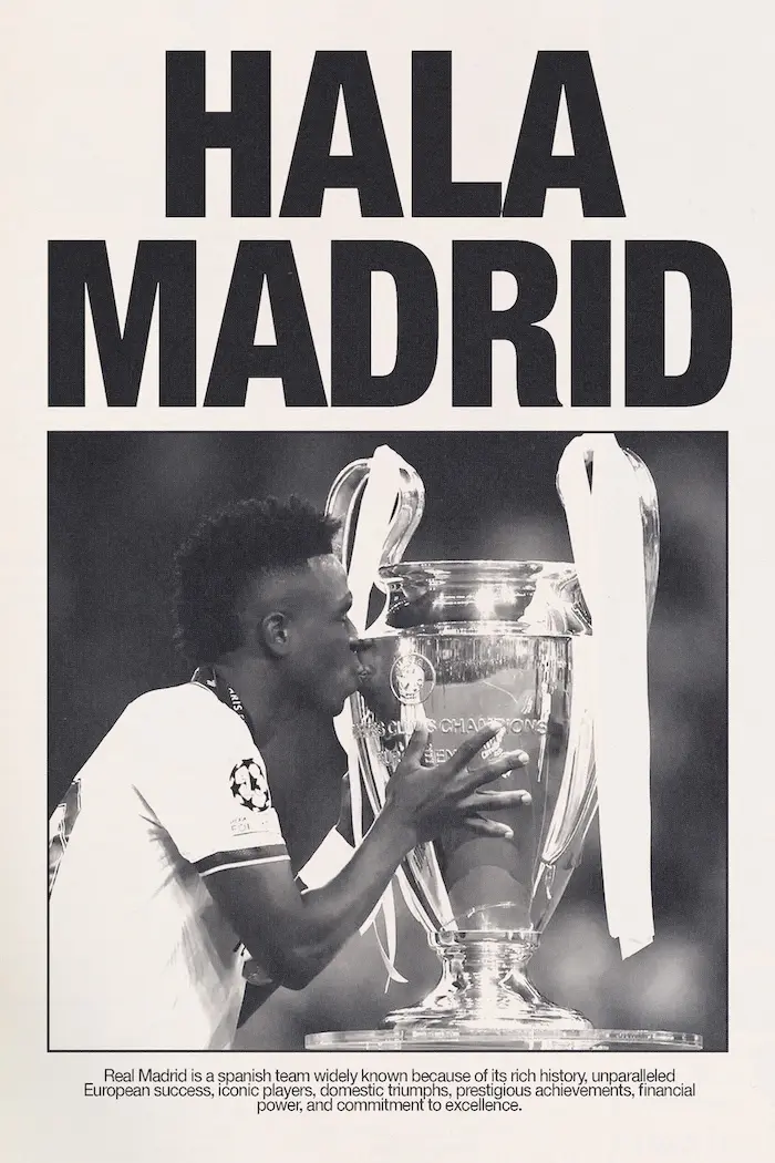 Hala Madrid x Vini Poster