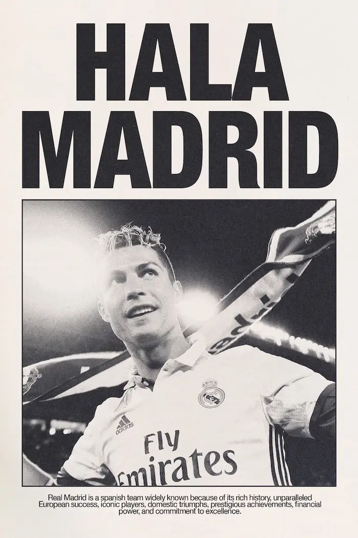 Hala Madrid x Cristiano Poster