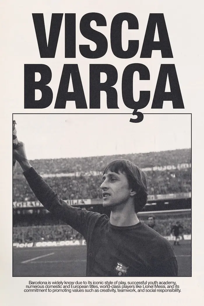 Visca Barca x Cruyf Poster