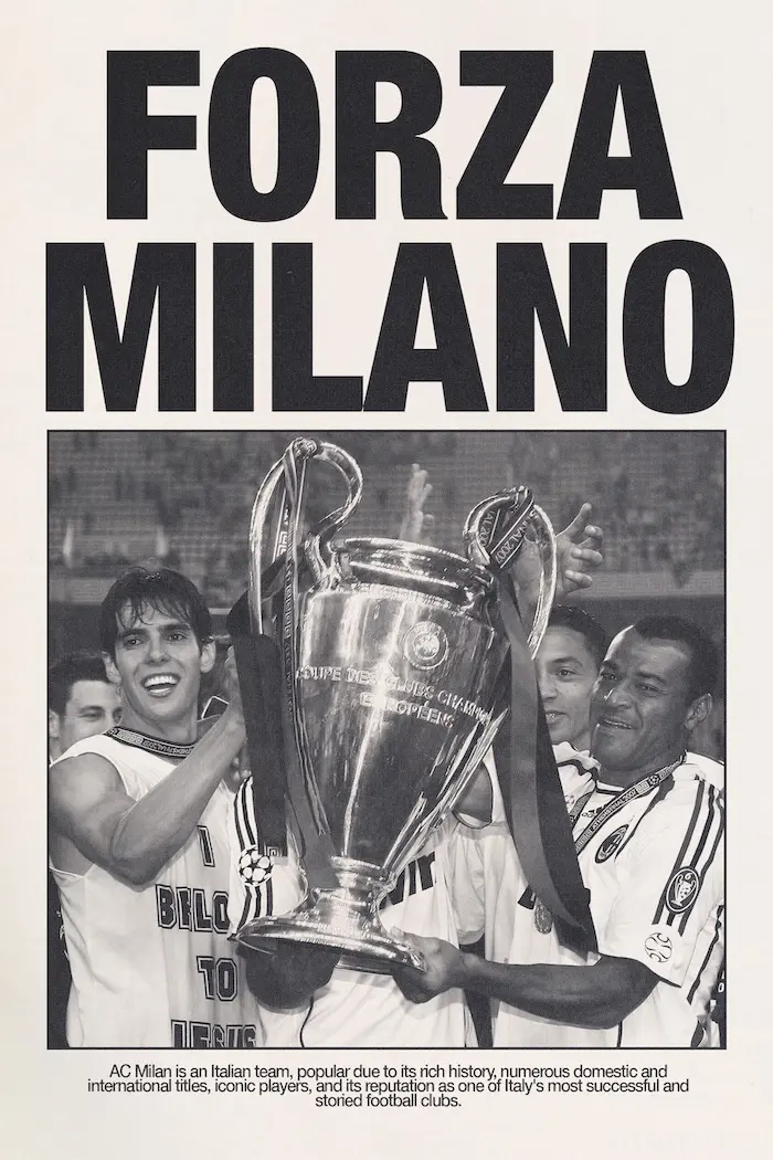 Forza Milano Poster