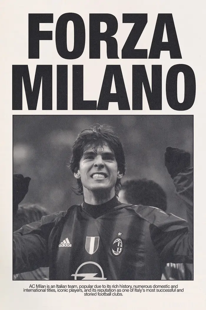 Forza Milano x Kaka Poster